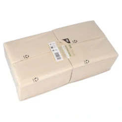 PAPSTAR Servietten, 2-lagig 1/8-Falz 33 cm x 33 cm natur aus recyceltem Papier