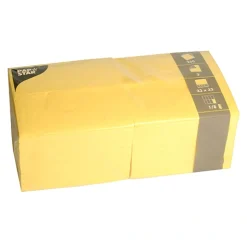 PAPSTAR Servietten, 3-lagig 1/8-Falz 33 cm x 33 cm gelb