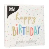 PAPSTAR Servietten, 3-lagig 1/4-Falz 33 cm x 33 cm "Happy Birthday", 10 x 20 Stück