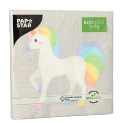 PAPSTAR Servietten, 3-lagig 1/4-Falz 33 cm x 33 cm "Unicorn"