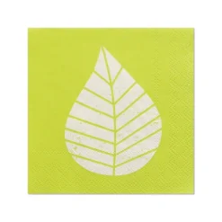 PAPSTAR Servietten, 3-lagig 1/4-Falz 25 cm x 25 cm grün "Graphic Leaves"