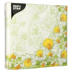 PAPSTAR Servietten, 3-lagig 1/4-Falz 40 cm x 40 cm "Narciso"