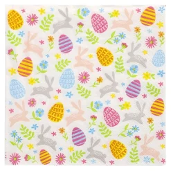 PAPSTAR Servietten, 3-lagig 1/4-Falz 33 cm x 33 cm "Happy Easter", 15 x 20 Stück