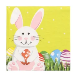 PAPSTAR Servietten, 3-lagig 1/4-Falz 33 cm x 33 cm "Easter Bunny", 15 x 20 Stück