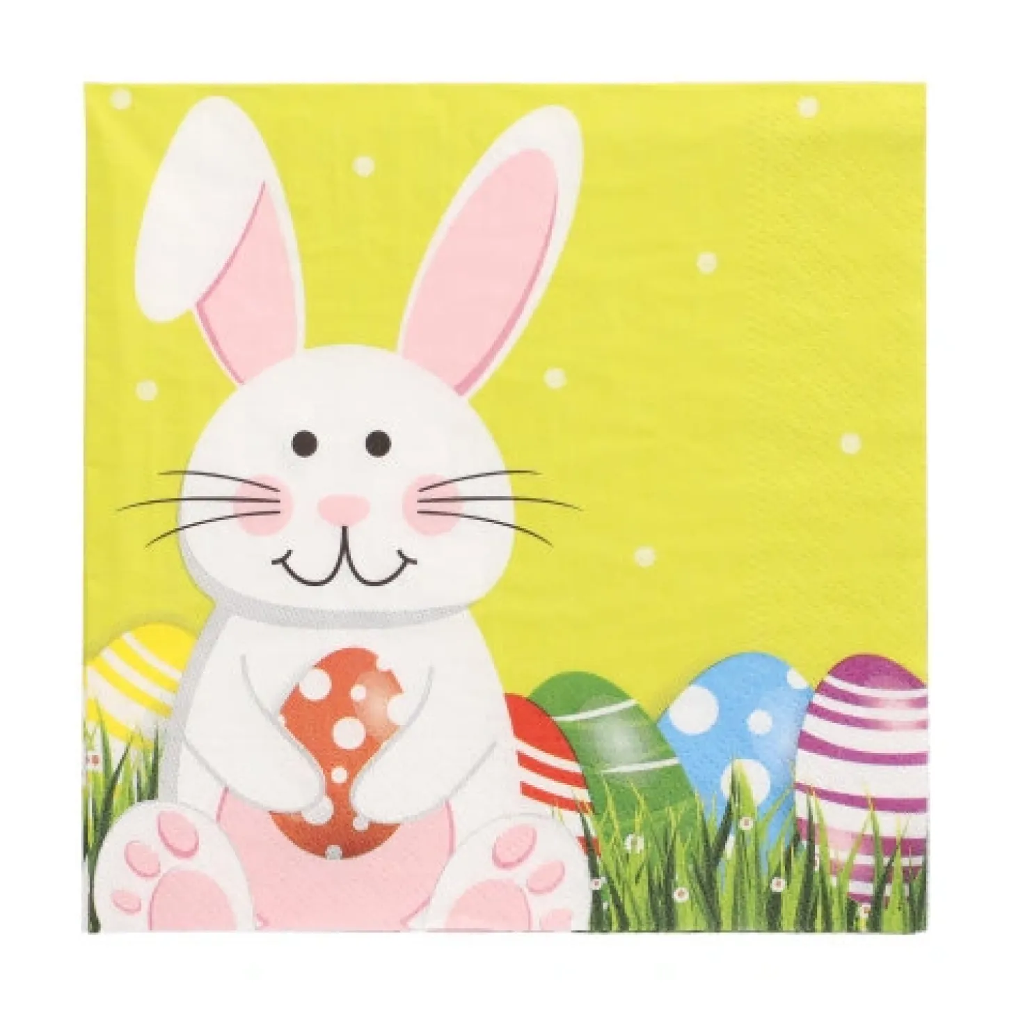 PAPSTAR Servietten, 3-lagig 1/4-Falz 33 cm x 33 cm "Easter Bunny", 15 x 20 Stück