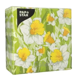 PAPSTAR Servietten, 3-lagig 1/4-Falz 33 cm x 33 cm "Narciso"