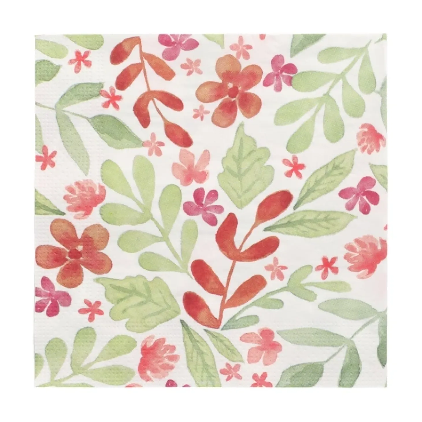 PAPSTAR Servietten, 3-lagig 1/4-Falz 33 cm x 33 cm "Leaves and Flowers", 10 x 20 Stück