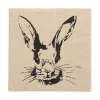 PAPSTAR Servietten, 3-lagig 1/4-Falz 33 cm x 33 cm natur "My Name is Rabbit" aus recyceltem Papier, 15 x 20 Stück