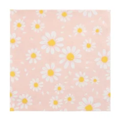 PAPSTAR Servietten, 3-lagig 1/4-Falz 33 cm x 33 cm "Daisies", 15 x 20 Stück