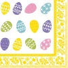 PAPSTAR Servietten, 3-lagig 1/4-Falz 40 cm x 40 cm "Coloured Eggs"