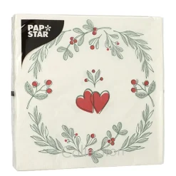 PAPSTAR Servietten, 3-lagig 1/4-Falz 33 cm x 33 cm "Berries"