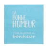 PAPSTAR Servietten, 3-lagig 1/4-Falz 33 cm x 33 cm blau "La Bonne Humeur"