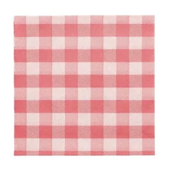 PAPSTAR Servietten, 1-lagig 1/4-Falz 33 cm x 33 cm rot/weiß "Vichy Karo"