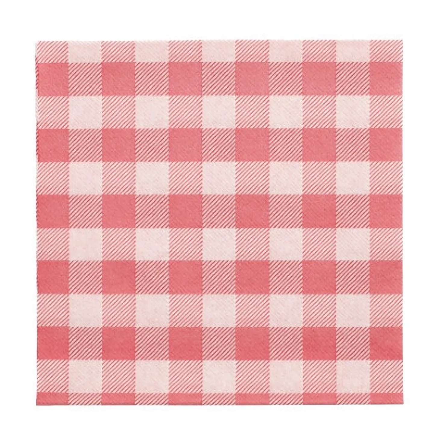 PAPSTAR Servietten, 1-lagig 1/4-Falz 33 cm x 33 cm rot/weiß "Vichy Karo"