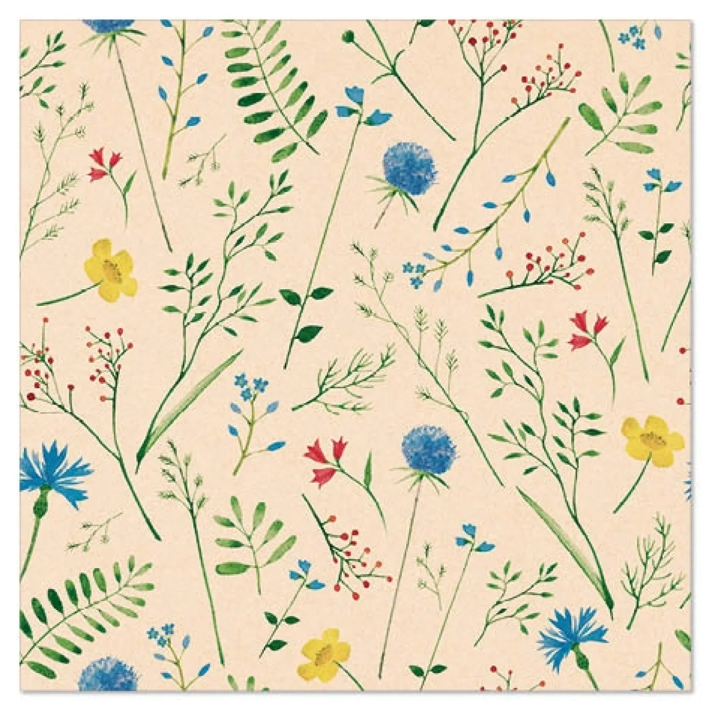 PAPSTAR Servietten, 3-lagig 1/4-Falz 33 cm x 33 cm natur "Sommaräng" aus recyceltem Papier