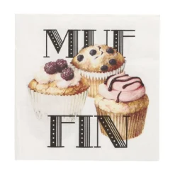 PAPSTAR Servietten, 3-lagig 1/4-Falz 33 cm x 33 cm "Muffin"