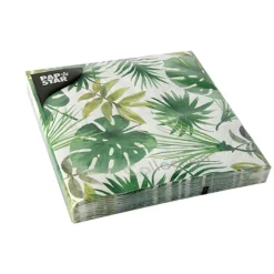 PAPSTAR Servietten, 3-lagig 1/4-Falz 33 cm x 33 cm "Monstera"