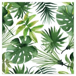 PAPSTAR Servietten, 3-lagig 1/4-Falz 33 cm x 33 cm "Monstera"