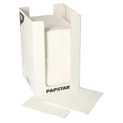 PAPSTAR Servietten, 2-lagig "PUNTO" 1/4-Falz 20 cm x 20 cm weiß mikrogeprägt, in Spenderbox