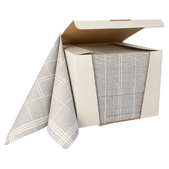 PAPSTAR Servietten "ROYAL Collection" 1/4-Falz 40 cm x 40 cm grau "Kitchen Craft", 100 Stück