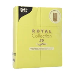 PAPSTAR Servietten "ROYAL Collection" 40 cm x 30 cm limonengrün mit Besteckfalz