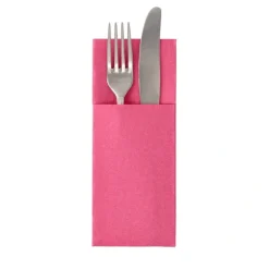 PAPSTAR Servietten "ROYAL Collection" 40 cm x 30 cm fuchsia mit Besteckfalz