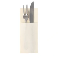 PAPSTAR Servietten "ROYAL Collection" 40 cm x 30 cm champagner mit Besteckfalz