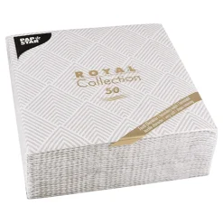 PAPSTAR Servietten "ROYAL Collection" 1/4-Falz 40 cm x 40 cm grau "Elegance"