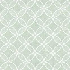 PAPSTAR Servietten "ROYAL Collection" 1/4-Falz 40 cm x 40 cm jadegrün "Circle Flowers", 5 x 50 Stück