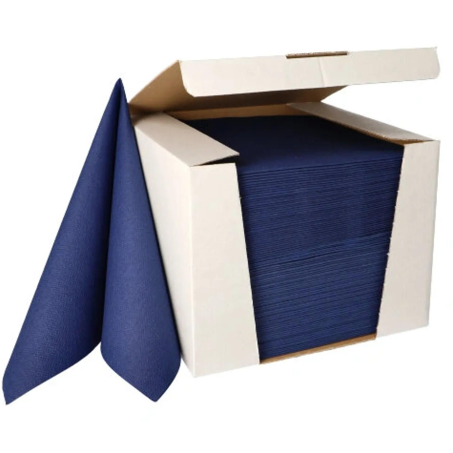 PAPSTAR Servietten "ROYAL Collection" 1/4-Falz 40 cm x 40 cm dunkelblau, 100 Stück