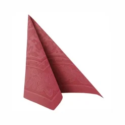 PAPSTAR Servietten "ROYAL Collection" 1/4-Falz 40 cm x 40 cm bordeaux "Ornaments", 5 x 50 Stück