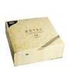 PAPSTAR Servietten "ROYAL Collection" 1/4-Falz 40 cm x 40 cm gelb "Damascato"