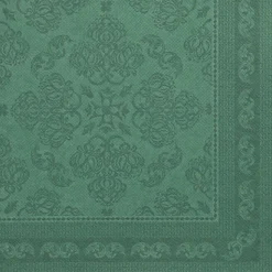 PAPSTAR Servietten "ROYAL Collection" 1/4-Falz 40 cm x 40 cm dunkelgrün "Arabesque"