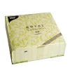 PAPSTAR Servietten "ROYAL Collection" 1/4-Falz 40 cm x 40 cm limonengrün "Damascato"