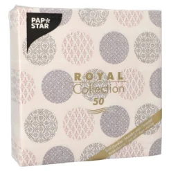PAPSTAR Servietten "ROYAL Collection" 1/4-Falz 40 cm x 40 cm rosa "Rococo"
