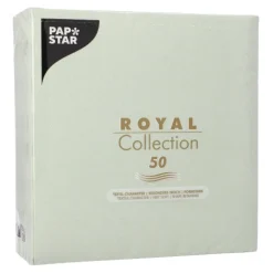 PAPSTAR Servietten "ROYAL Collection" 1/4-Falz 40 cm x 40 cm jadegrün, 5 x 50 Stück