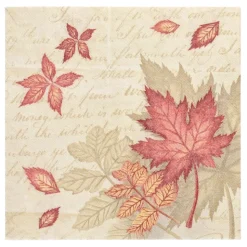 PAPSTAR Servietten "ROYAL Collection" 1/4-Falz 40 cm x 40 cm "Autumn Colours", 8 x 20 Stück