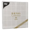PAPSTAR Servietten "ROYAL Collection" 1/4-Falz 40 cm x 40 cm grau "Kitchen Craft", 8 x 20 Stück