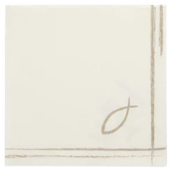 PAPSTAR Servietten "ROYAL Collection" 1/4-Falz 40 cm x 40 cm "Communion / Confirmation"