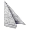 PAPSTAR Servietten "ROYAL Collection" 1/4-Falz 40 cm x 40 cm grau "Ornaments", 5 x 50 Stück