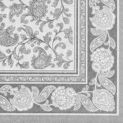 PAPSTAR Servietten "ROYAL Collection" 1/4-Falz 40 cm x 40 cm grau "Ornaments", 5 x 50 Stück