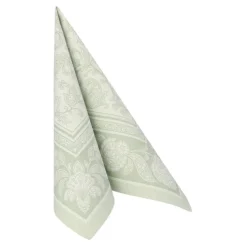 PAPSTAR Servietten "ROYAL Collection" 1/4-Falz 40 cm x 40 cm jadegrün "Ornaments", 8 x 20 Stück