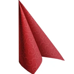 PAPSTAR Servietten "ROYAL Collection" 1/4-Falz 40 cm x 40 cm bordeaux "Casali"