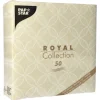 PAPSTAR Servietten "ROYAL Collection" 1/4-Falz 40 cm x 40 cm champagner "Circle Flowers"