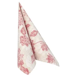PAPSTAR Servietten "ROYAL Collection" 1/4-Falz 40 cm x 40 cm bordeaux "Flowers", 8 x 20 Stück