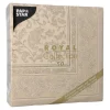 PAPSTAR Servietten "ROYAL Collection" 1/4-Falz 40 cm x 40 cm sand "Ornaments", 5 x 50 Stück