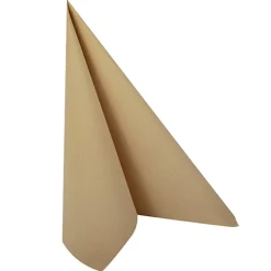 PAPSTAR Servietten "ROYAL Collection" 1/4-Falz 40 cm x 40 cm sand in Papierverpackung