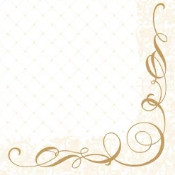 PAPSTAR Servietten "ROYAL Collection" 1/4-Falz 40 cm x 40 cm gold "Megan"