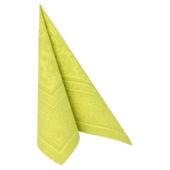 PAPSTAR Servietten "ROYAL Collection" 1/4-Falz 40 cm x 40 cm limonengrün "Ornaments", 8 x 20 Stück