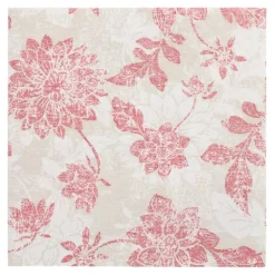 PAPSTAR Servietten "ROYAL Collection" 1/4-Falz 40 cm x 40 cm bordeaux "Flowers", 5 x 50 Stück
